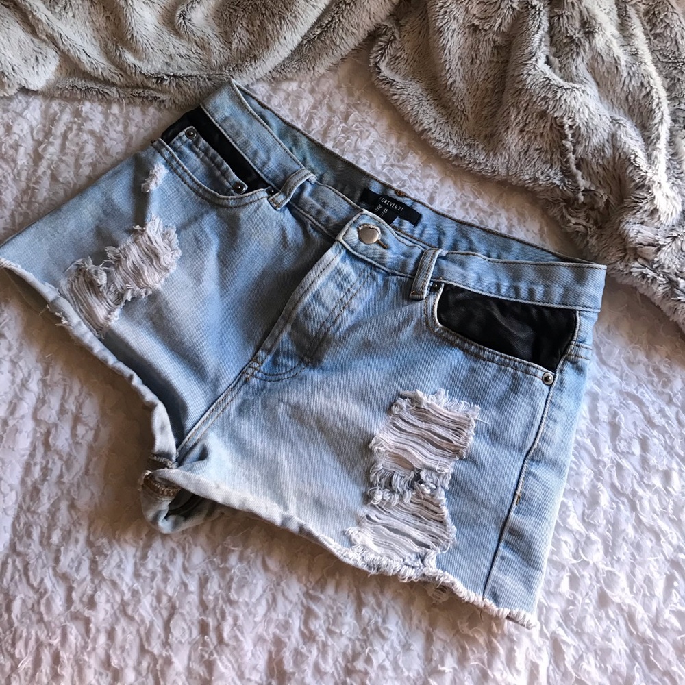 Forever 21 Jean & Leather shorts